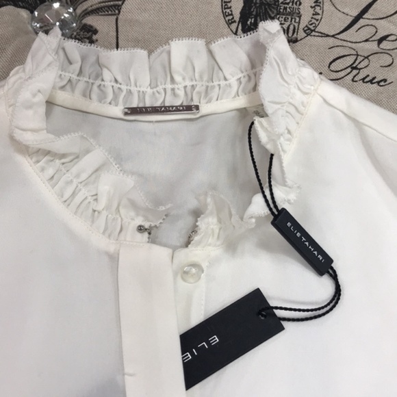 Elie Tahari Ciara Silk Blouse - Picture 5 of 9